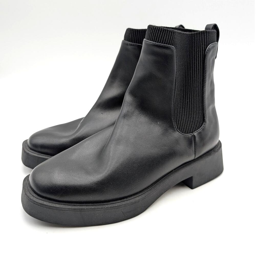 Reaction Kenneth Cole Skyee Chelsea Ankle Boots Women's Black Size US6.5 EU37